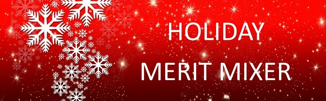 Graphic announcing holiday party