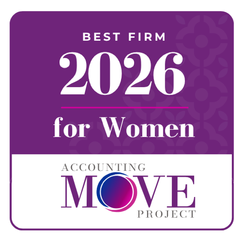 Logo for: The MOVE Project, 2026 Best Firm for Women award badge