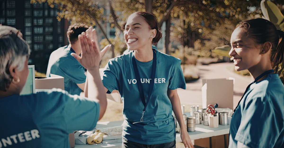 Image of nonprofit volunteers at a donation drive