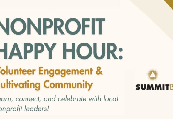 flyer with information about the Nonprofit Happy Hour 11/20