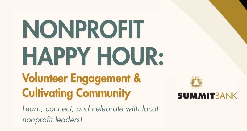 flyer with information about the Nonprofit Happy Hour 11/20