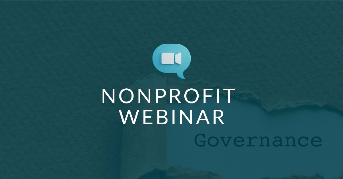 Image that says 'Nonprofit Webinar'