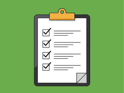 An image of a clipboard with checkmarks next to a list
