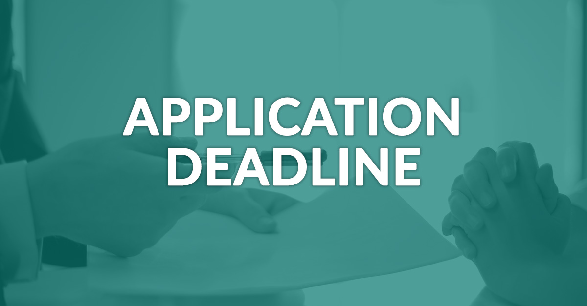 image with the words 'application deadline'