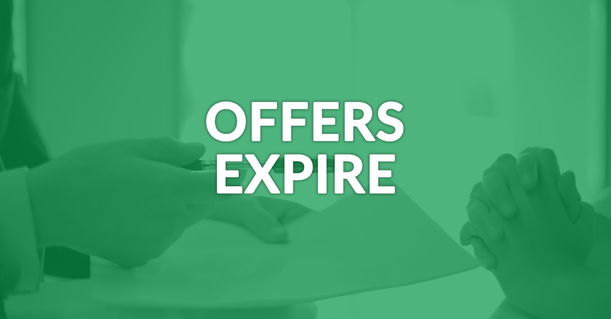 Image with the words 'Offers Expire'