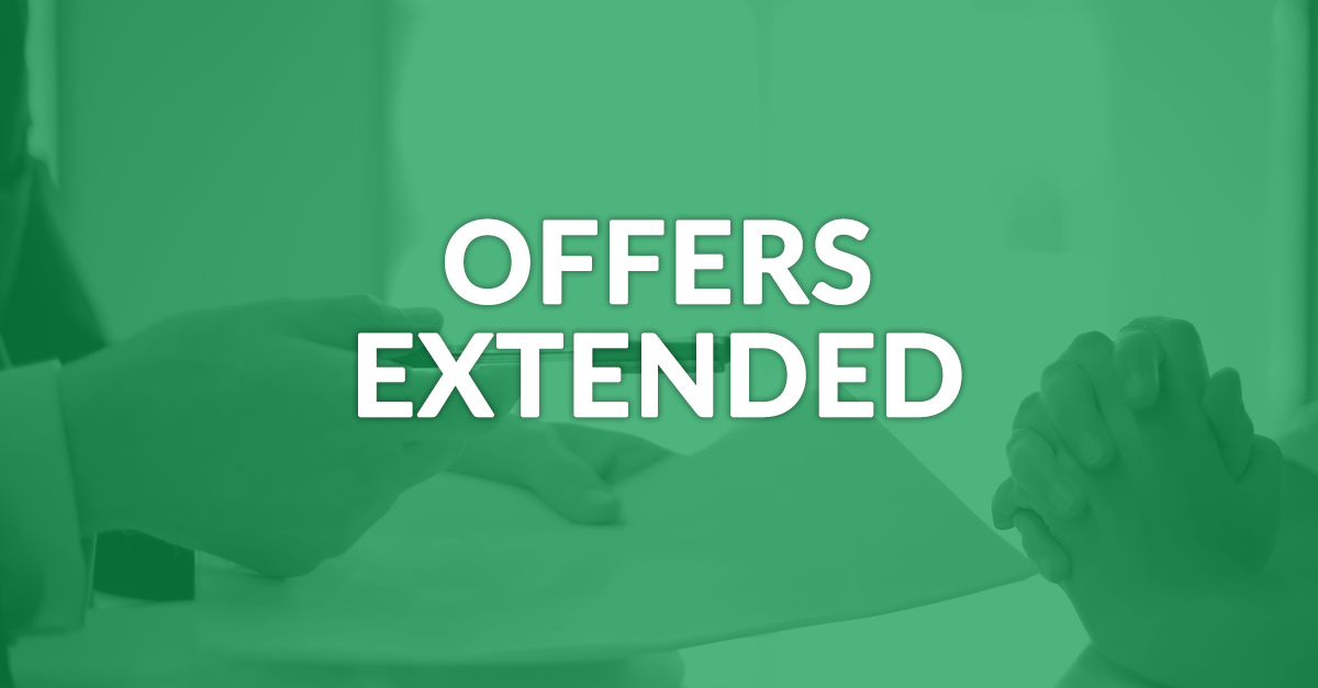 Image with the words 'Offers Extended'